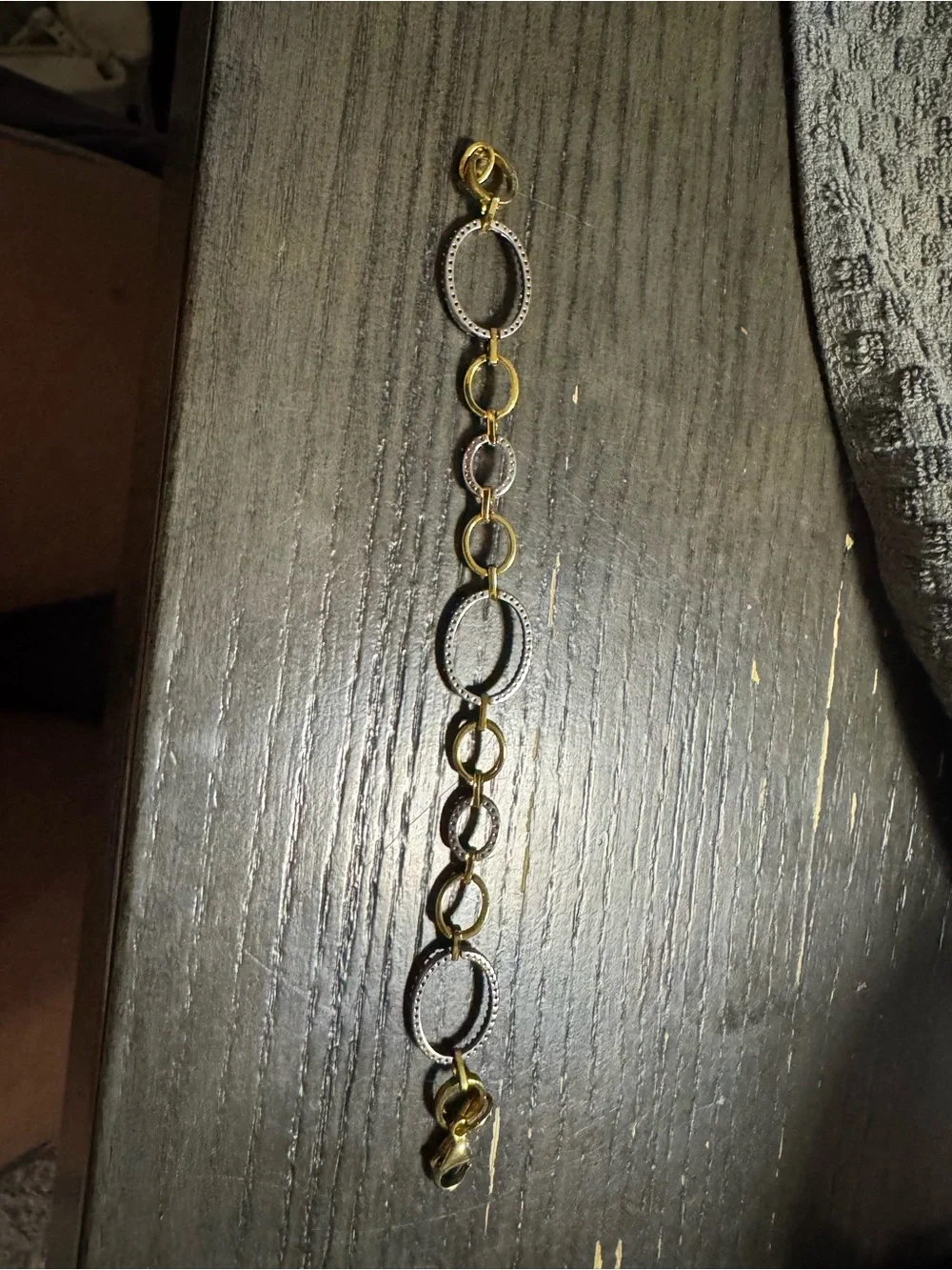 Source Unknown Two-Tone Oval & Round Link Bracelet - Gold and Silver